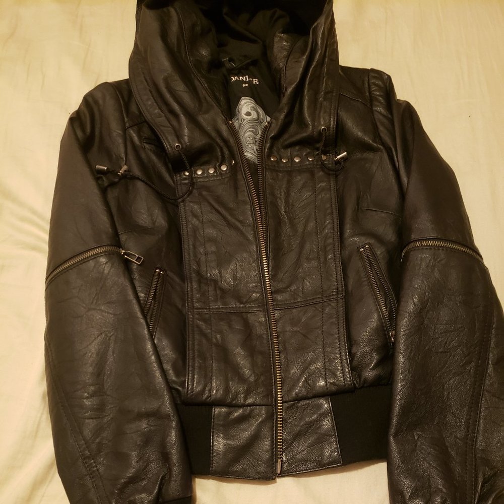 Danier genuine leather moto/biker jacket size S